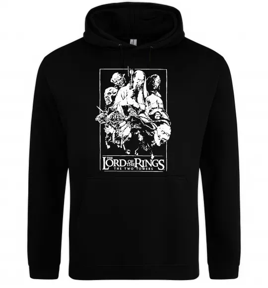 Жіноча толстовка (худі) The two towers Чорний фото