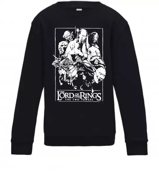 Детский Свитшот The two towers Черный фото