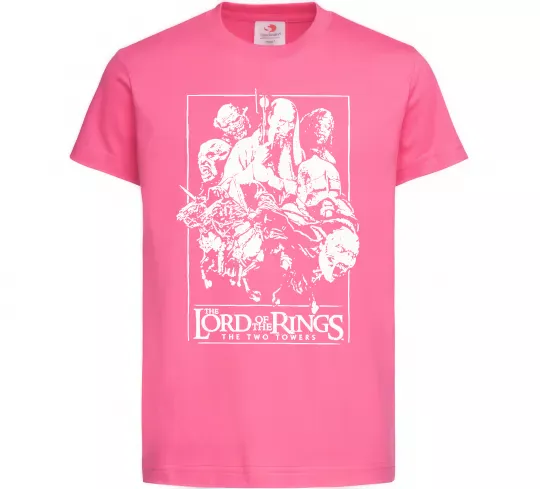 Дитяча футболка The two towers Яскраво-рожевий фото