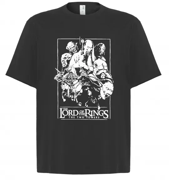 Футболка Оверсайз The two towers Черный фото