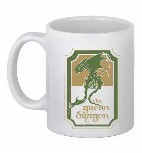 Чашка керамическая The green dragon Белый фото