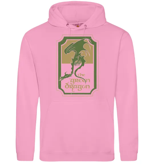 Женская толстовка (худи) The green dragon Розовый фото
