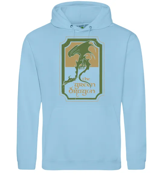 Женская толстовка (худи) The green dragon Голубой фото