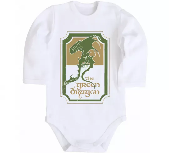 Детский боди The green dragon Белый фото