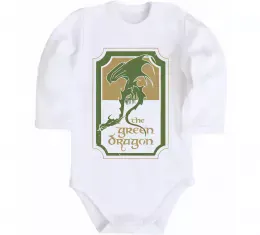 Дитячий бодік The green dragon Білий фото