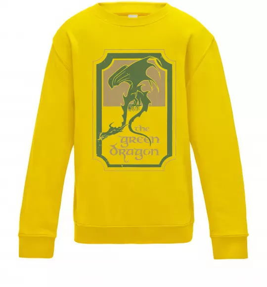 Детский Свитшот The green dragon Солнечно желтый фото