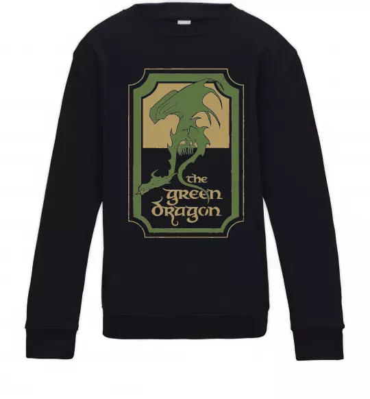 Детский Свитшот The green dragon Черный фото