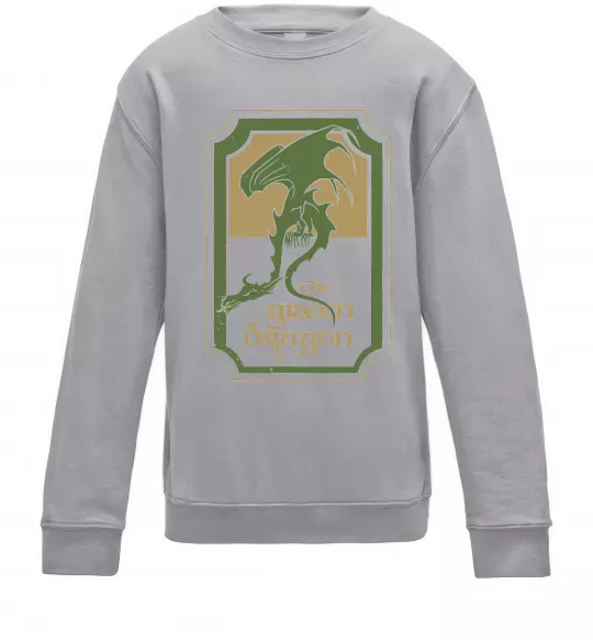 Детский Свитшот The green dragon Серый меланж фото