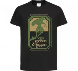 Детская футболка The green dragon Черный фото
