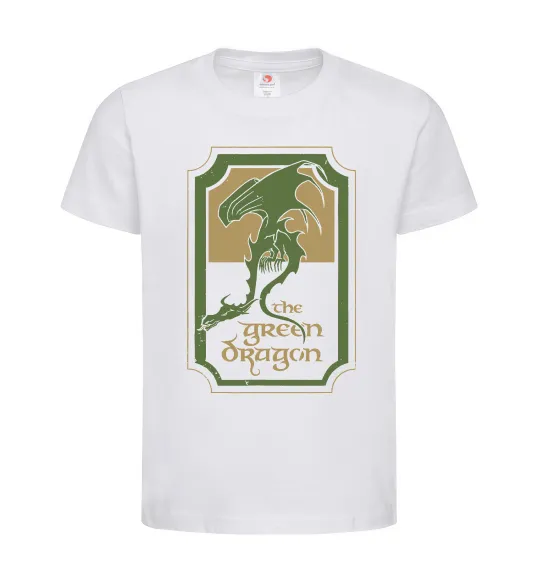 Детская футболка The green dragon Белый фото