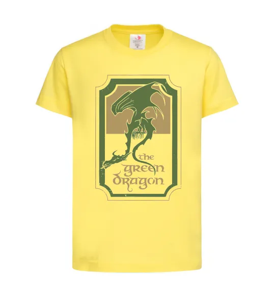 Детская футболка The green dragon Лимонный фото