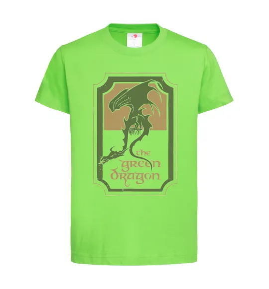 Детская футболка The green dragon Лаймовый фото