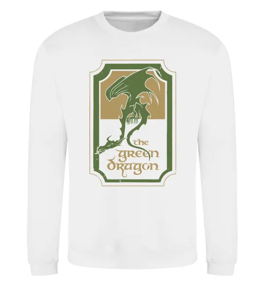 Світшот The green dragon Білий фото