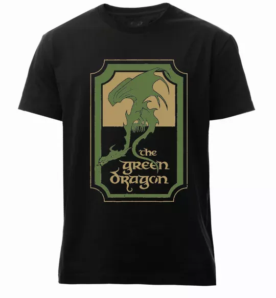 Чоловіча преміум футболка The green dragon Чорний фото