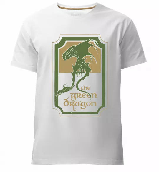Чоловіча преміум футболка The green dragon Білий фото