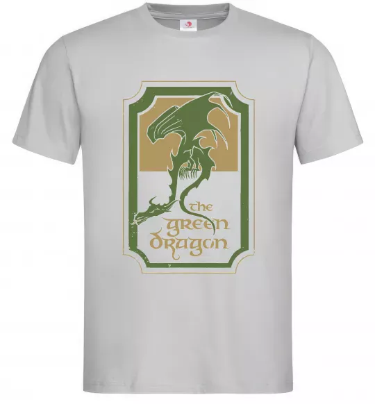 Чоловіча футболка The green dragon Сірий фото