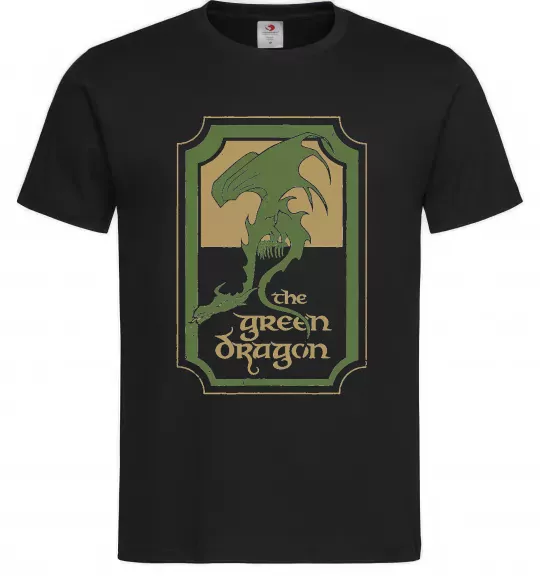 Чоловіча футболка The green dragon Чорний фото