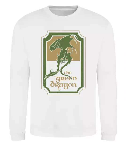 Світшот The green dragon Білий фото