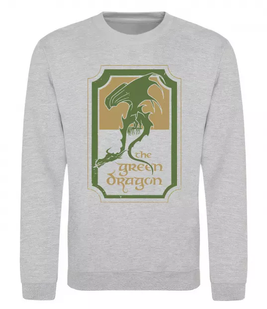 Світшот The green dragon Сірий меланж фото