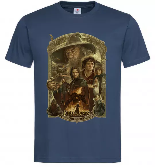 Чоловіча футболка The fellowship of the ring Темно-синій фото