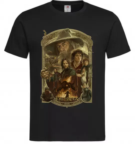 Чоловіча футболка The fellowship of the ring Чорний фото