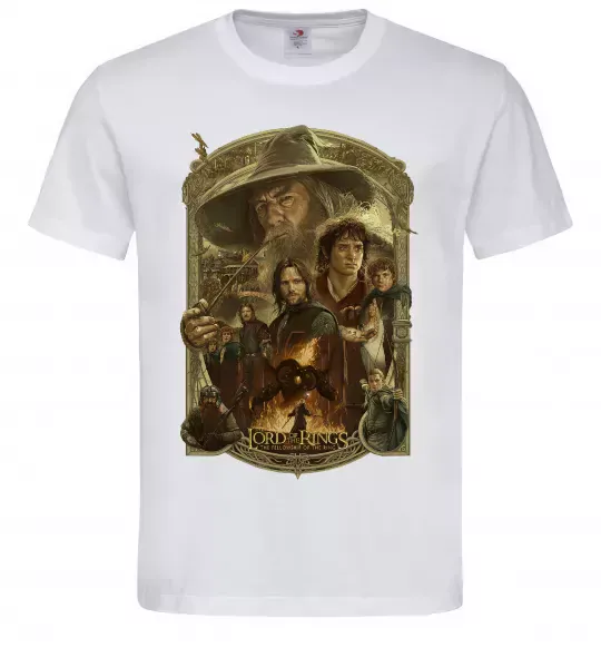 Чоловіча футболка The fellowship of the ring Білий фото