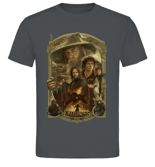 Чоловіча футболка The fellowship of the ring Графіт фото