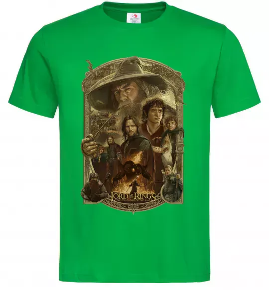 Чоловіча футболка The fellowship of the ring Зелений фото