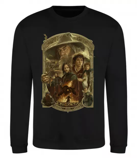 Свитшот The fellowship of the ring Черный фото