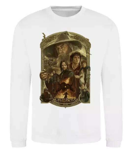 Свитшот The fellowship of the ring Белый фото