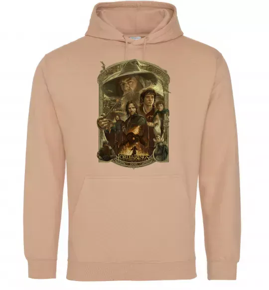 Чоловіча толстовка (худі) The fellowship of the ring Пісочний фото