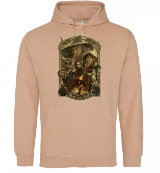 Женская толстовка (худи) The fellowship of the ring Песочный фото