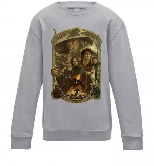 Детский Свитшот The fellowship of the ring Серый меланж фото