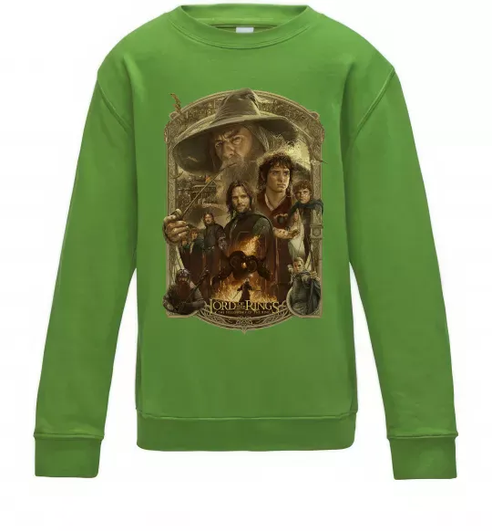Детский Свитшот The fellowship of the ring Лаймовый фото