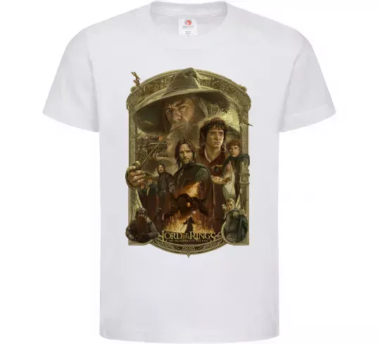 Дитяча футболка The fellowship of the ring Білий фото
