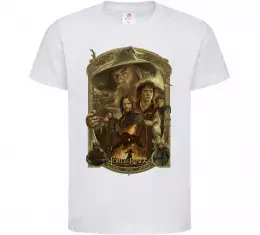 Детская футболка The fellowship of the ring Белый фото