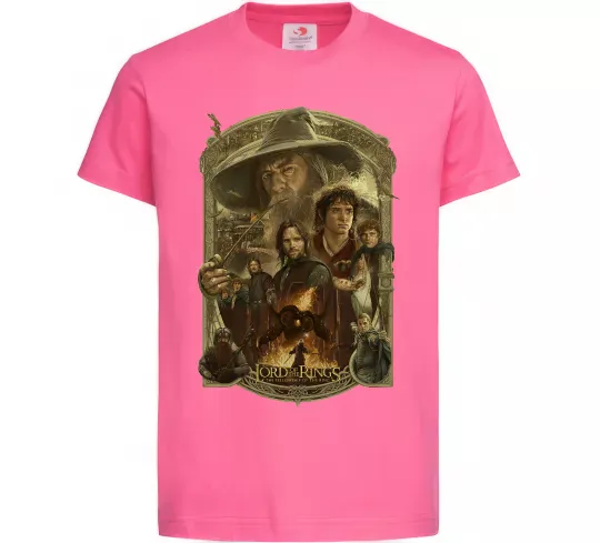 Дитяча футболка The fellowship of the ring Яскраво-рожевий фото