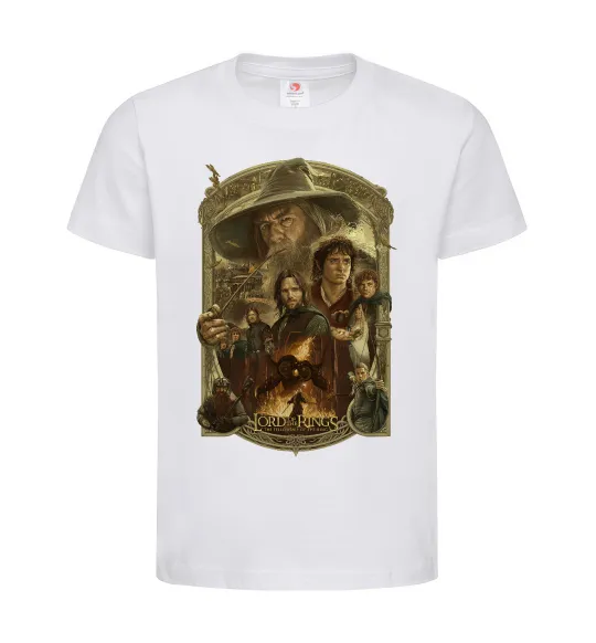 Детская футболка The fellowship of the ring Белый фото