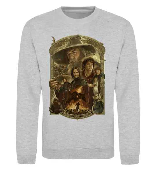 Свитшот The fellowship of the ring Серый меланж фото