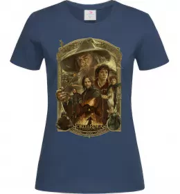 Женская футболка The fellowship of the ring Темно-синий фото