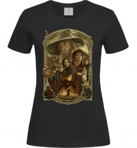 Женская футболка The fellowship of the ring Черный фото