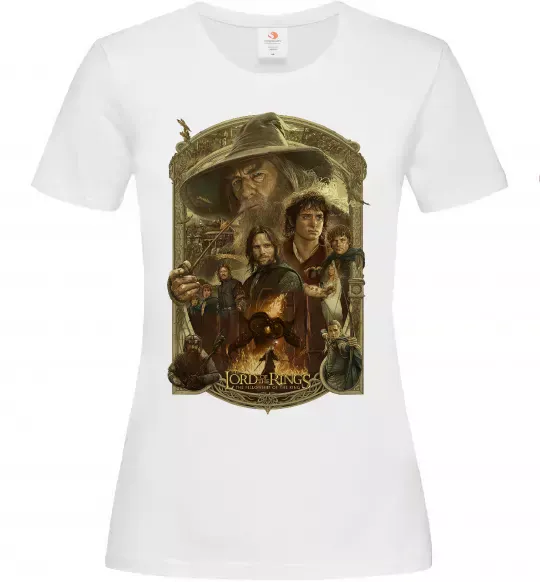 Женская футболка The fellowship of the ring Белый фото