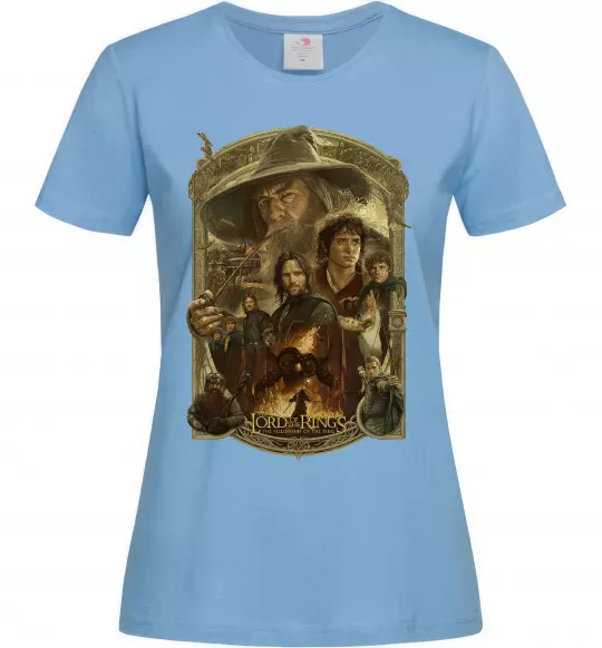Женская футболка The fellowship of the ring Голубой фото