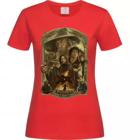 Женская футболка The fellowship of the ring Красный фото