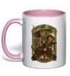 Чашка с цветной ручкой The fellowship of the ring Нежно розовый фото