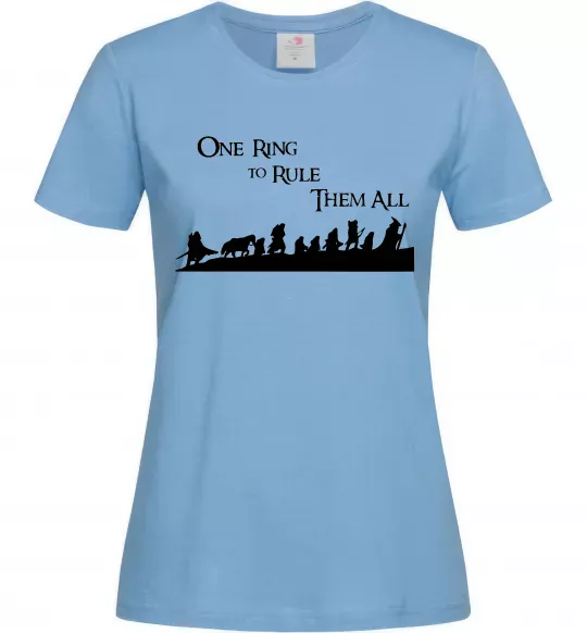 Жіноча футболка One ring Блакитний фото