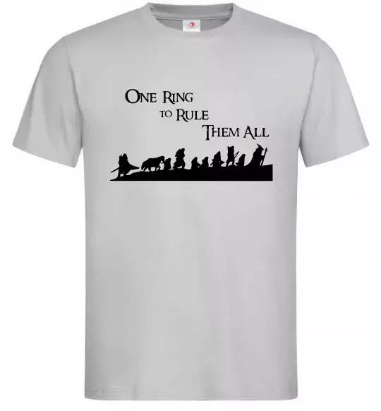 Мужская футболка One ring Серый фото