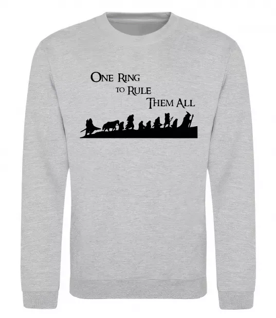 Світшот One ring Сірий меланж фото