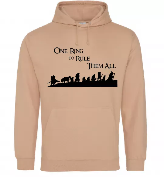 Мужская толстовка (худи) One ring Песочный фото