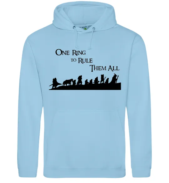 Женская толстовка (худи) One ring Голубой фото